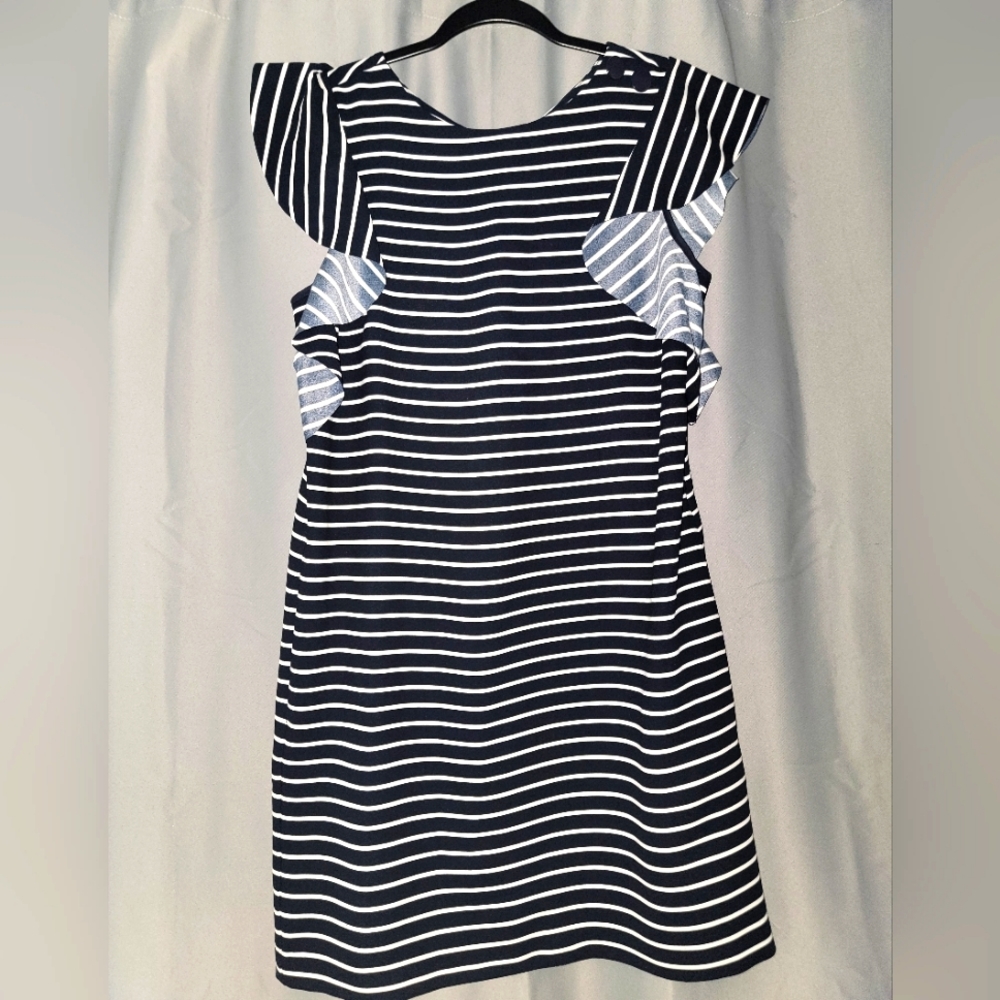 Banana Republic striped flutter sleeve shift dress, size 4, #14229